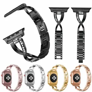 

For Apple Watch APPLE Watch Watch Strap for Iwatch4/3/S Alloy-Inlaid with Diamond Watch Band Watch Strap Wristband