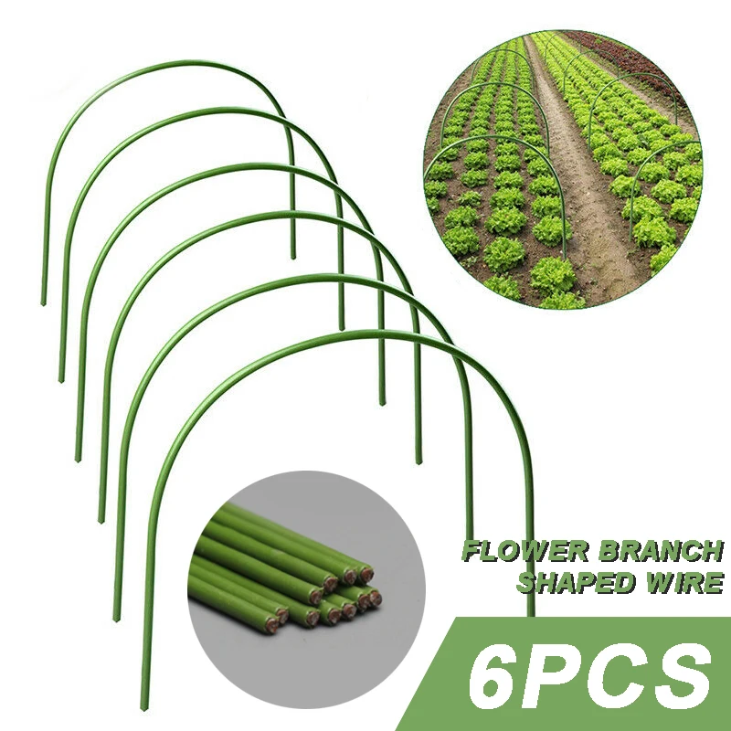 6PCS Greenhouse Hoops Garden Plant Bonsai Hoop Grow Tunnel Support