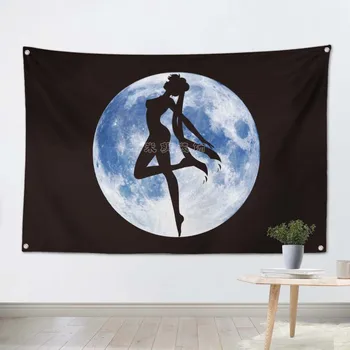 

Sailor Moon Anime movie hanging cloth hanging flag Shooting background cloth Room dormitory theme bar restaurant wall decor