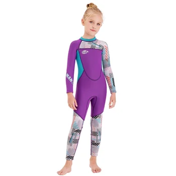 

Kids Diving Suit 2.5MM Neoprenes Wetsuit Children Boys Girls Keep Warm One-piece Long Sleeves UV Protection Swimwear Newest
