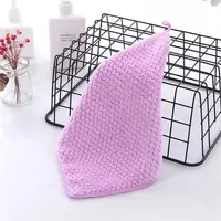 Pineapplet Coral Fleece Kitchen Towel Strong Absorption Pineapple Coral Velvet Washing Room Handkerchief Hand Towel 25x25cm 2