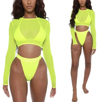 

Summer 3Pcs Women Swimming Costumes Push-up Bikini Swimsuit Swimwear Swimsuit Women's Separate Set maillot de bain femme 2020