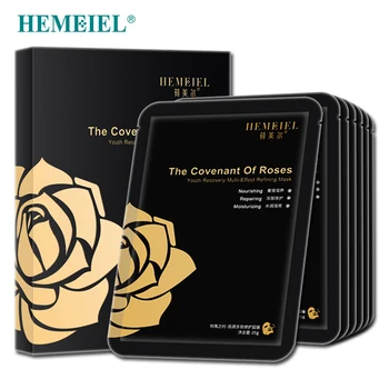 

HEMEIEL Skin Care Natural Rose Extract Mask for Face Nourishing Moisturizing Whitening Facial Mask Korean Sheet Mask Treatment