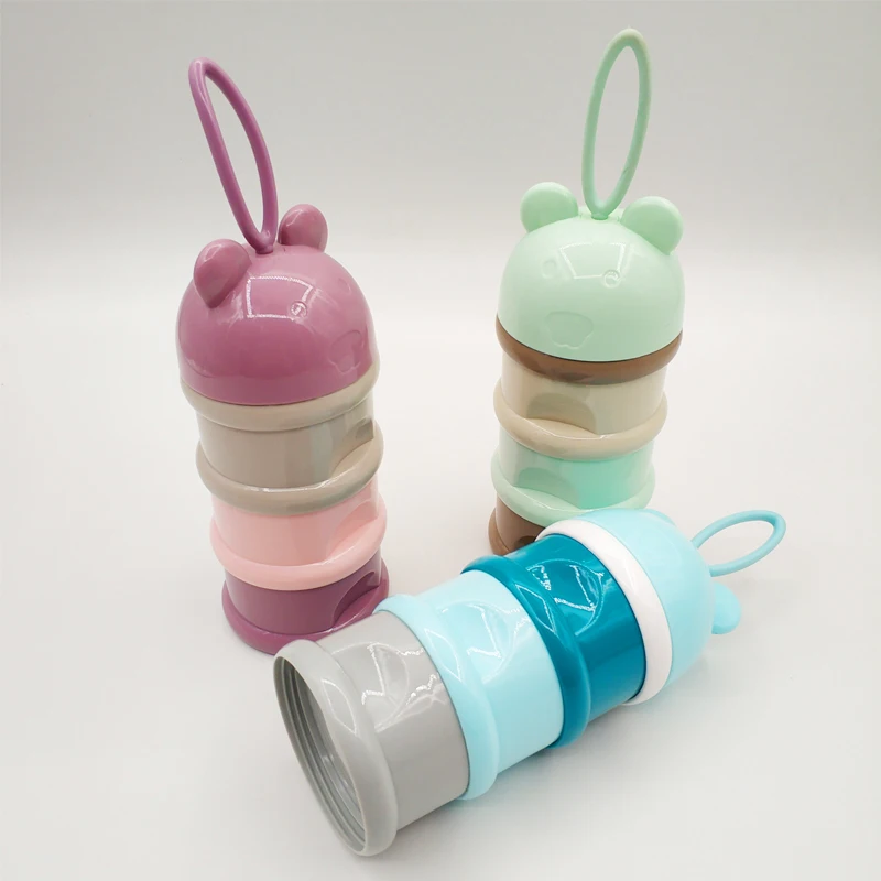 Лягушка стиль портативный контейнер для детского питания коробка BPA бесплатно эфирные зерновые мультфильм молочные Бутылочки для присыпки дети формула контейнер для молока