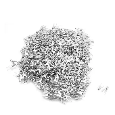 

1000 Pcs SNB1.25-4S 1.8mm Dia Bolt Non Insulated Fork Terminals Connectors