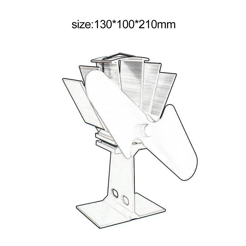 502 лопасти вентилятор для печи, работающий от тепловой энергии домашний бесшумный вентилятор для печи, работающий от тепловой энергии Ультра тихий вентилятор для камина дропшиппинг