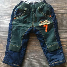 1 шт./лот) хлопок, новинка года, мягкие теплые штаны для детей(от 0 до 2 лет 90 см