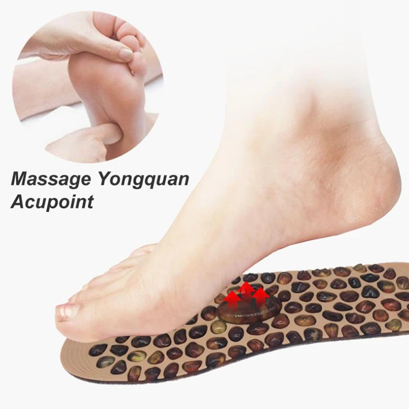 Pebbles Massage Insole Portable Feet Therapy Acupressure Improve Blood