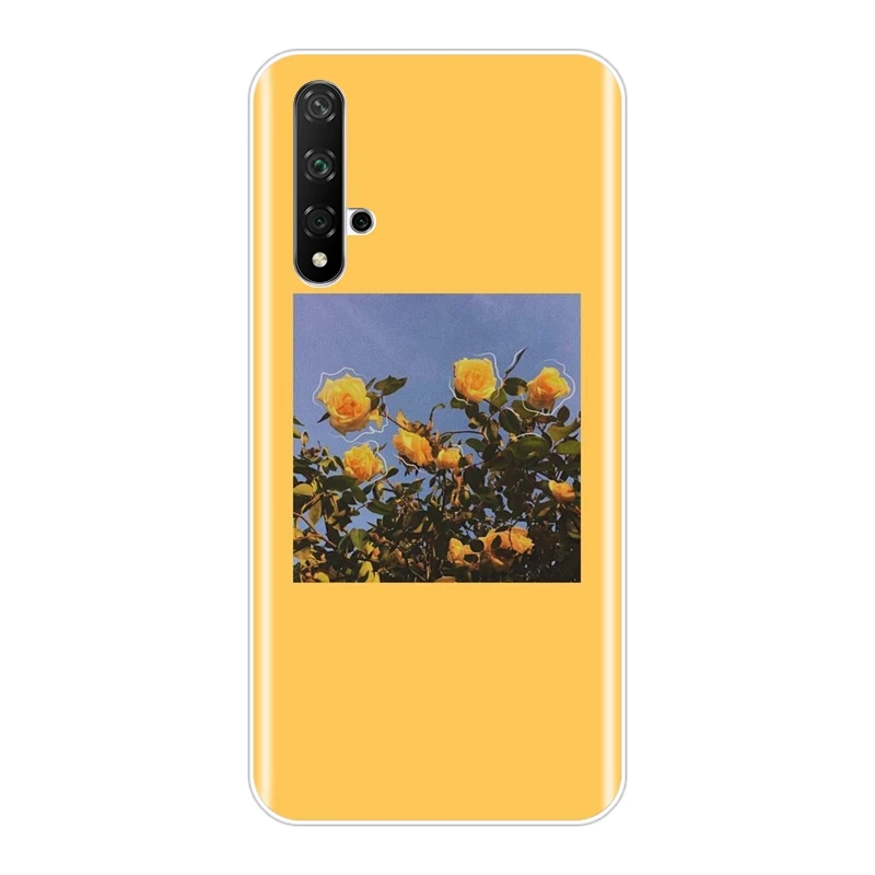 ТПУ желтый цветок девушка чехол для телефона силиконовый для huawei Honor V20 8S 8A Pro мягкая задняя крышка для huawei Honor 20 Lite Pro 10i 20i - Цвет: No.1