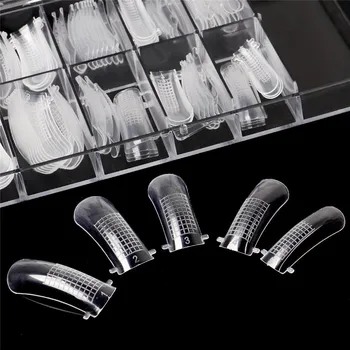 

Yayoge New Arrival Nail Tools 100 Pcs Model Nails Accessories Transparent Reusable Nail Forms Manicure Tools Drop Shipping