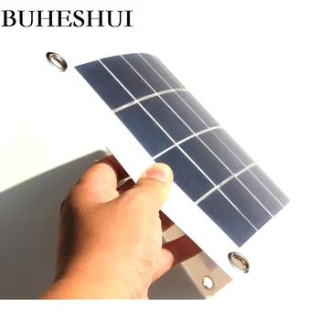 

BUHESHUI Semi-flexible Solar Panel 12W 12V Polycrystalline Solar cell Module DIY Soar Battery Charger Free Shiipng