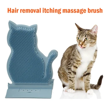 

Pet Comb Removable Cat Corner Groomer Fixed Door Stitching Cat Hair Removal Large Anti-Itch Massage Brush Scratching Brush Comb