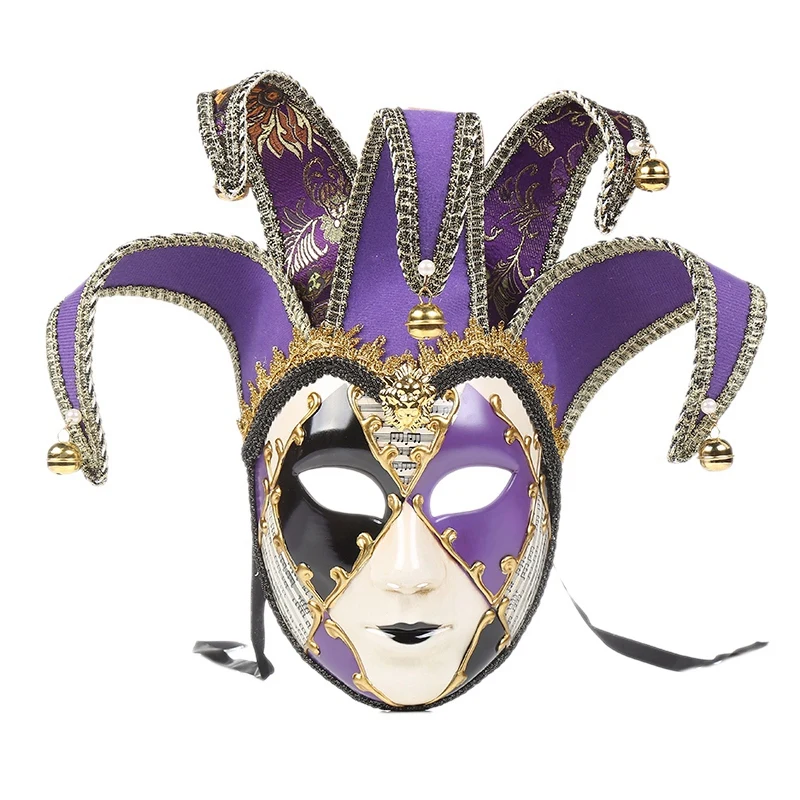 Purple Halloween Ball Party Mask Italia Venice Mask Lady Performance Mask Masquerade Mask - Цвет: Purple