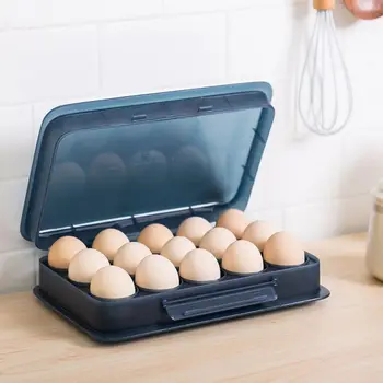 

Egg Storage Box Fresh-Keeping Stackable Storage Box With Lid Household Plastic Eggs Racks Storage Egg Boxs Home Kitchen Products