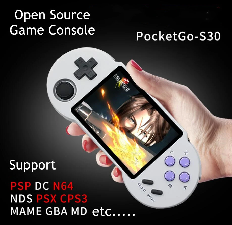 Pocketgo S30 RGB10S Powkiddy Retro Handheld Game Console Open Source Portable Video Games Consoles For PS1 N64 Gaming Player
