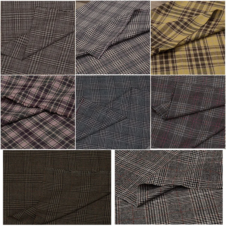 Tecidos African Fabric British Wind Restoring Ancient Ways Wool Suit? One Word Plover Grid Woolen Cloth Pants Suit Fabrics