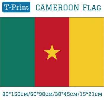 

10PCS Flag Banner 3x5ft 90*150cm/60*90cm/15*21cm Cameroon National Flag 30*45cm Car Flag For Office World Cup