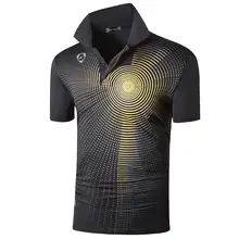 Jeansian Мужская Спортивная футболка поло рубашки поло полорубашки для гольфа, тенниса, бадминтона сухой посадки с коротким рукавом LSL266 Black2