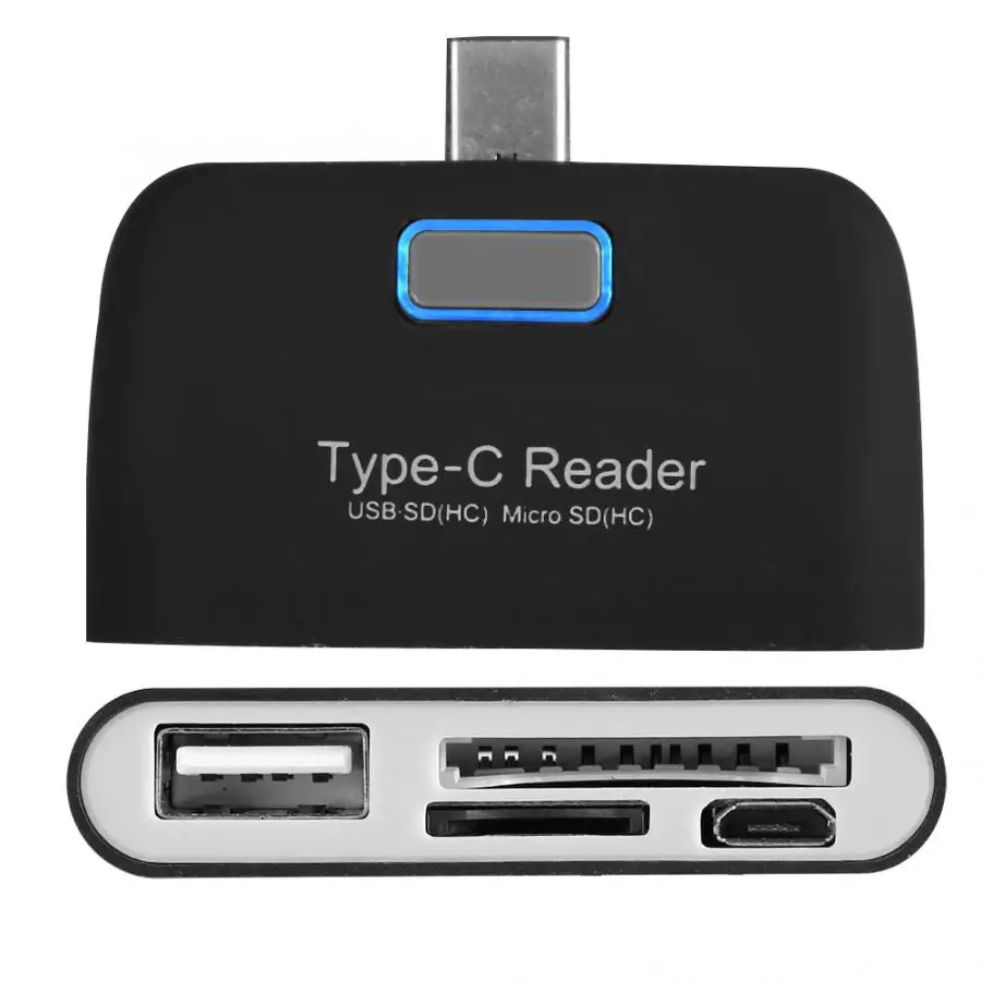 Алюминиевый сплав тип-c TF кард-ридер для USB OTG концентратор адаптер для Macbook телефона планшета