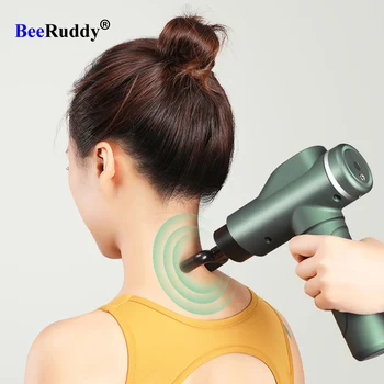 

BeeRuddy Mini Massage Fascia Gun Treatment Portable Massager Tissue Gun Neck Muscle Relaxation Relieve Pain Vibrat