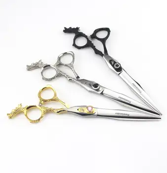 

7 inch Dragon handle hair scissors hairdressing cutting scissors pet dog grooming scissors japan hairdresser hot shears scissors