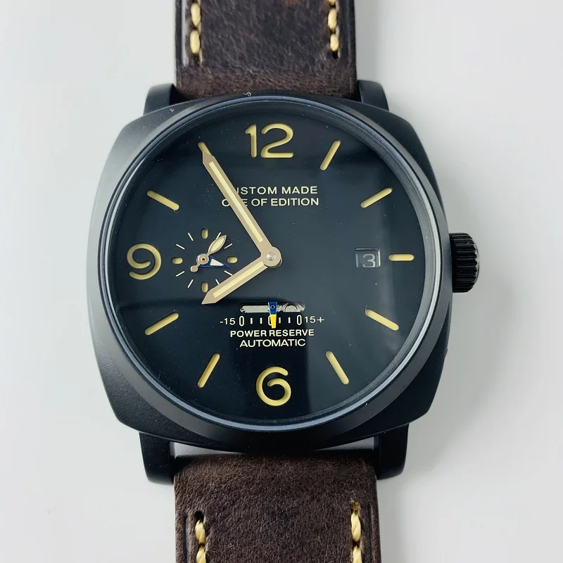 47 мм GMT Часы мужские автоматические 1940 часы мужские 00232 Нержавеющая Сталь военные NATO Desig механические светящиеся часы