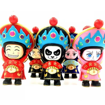 

New Arrivals Cute Face-changing Opera Doll 10cm Chinese Tranditional Culture Face-changing In Sichuan Opera Doll