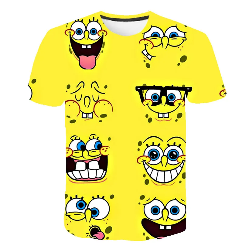 Новые летние 2020 3D с забавным рисунком губка eBob Футболка мужская 3DT рубашка