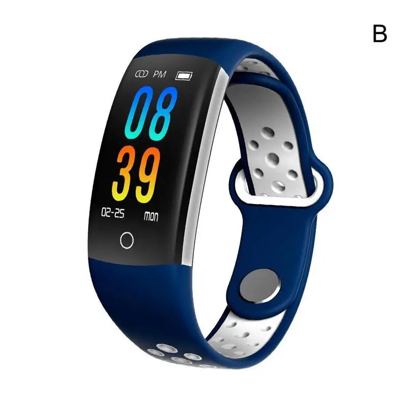 Умный браслет для женщин Q6 Bluetooth Smartwatch для мужчин сердечный трекер монитор фитнес давление часы скорость крови для Android Ios Sp Y3O0