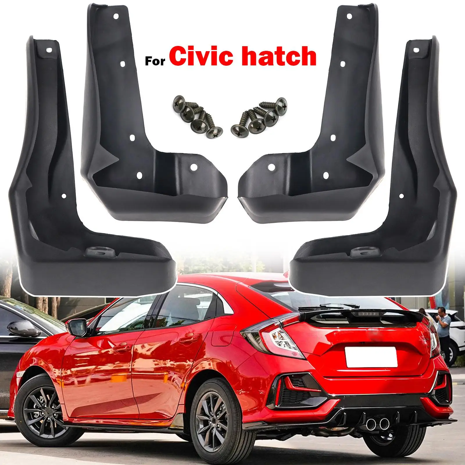 Set For Honda Civic Hatchback Hatch Type R 2016 2021 Mud Flaps Splash