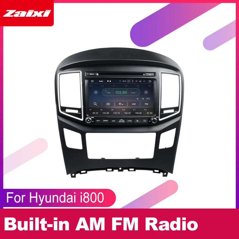 Discount ZaiXi android car dvd gps multimedia player For Hyundai i800 iLoad iMax 2016~2019 car dvd navigation radio video audio player 2