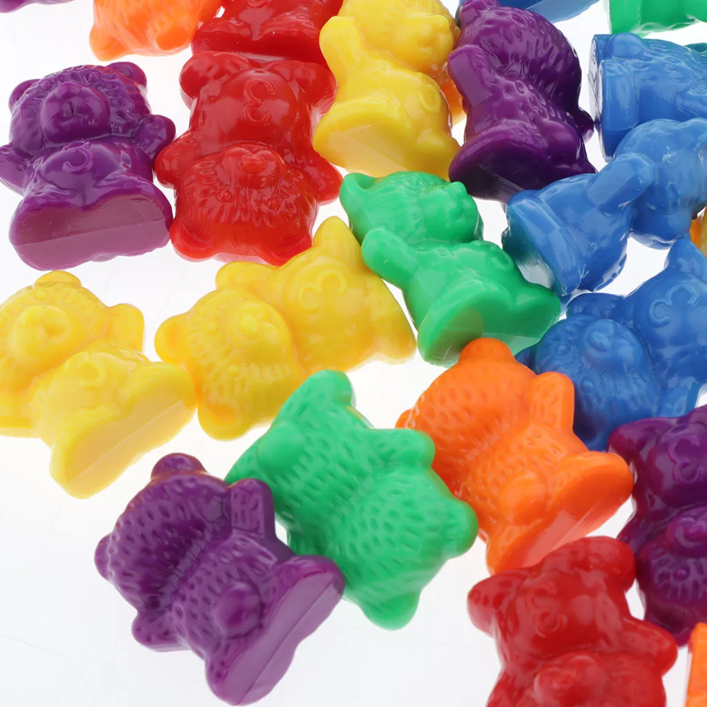 60 Pieces Learning Resources Colorful Counting Bears Educational Math Skills Toy | Игрушки и хобби