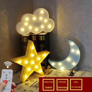 

Led Remote Control Hanging Night Light Cactus Shape Led Letter Wall Light Christmas Tree Cloud Pineapple Decorative Night Light