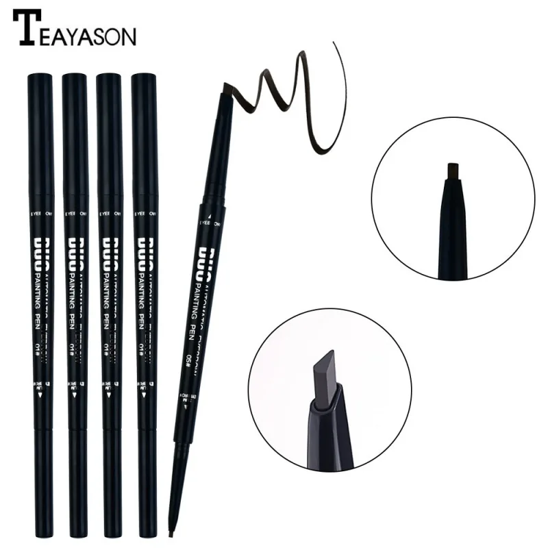 Waterproof Dual-Use Automatic Rotating Double-Headed Triangle Automatic Eyebrow Pencil