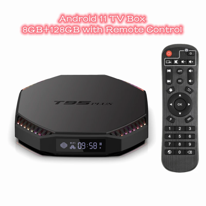 TV Box android 11 T95 Plus RK3566 8G RAM 64GB ROM 8K 2022 Smart Tvbox 2.4G 5G WIFI Google Voice Set Top Box Youtube IPTV Player 