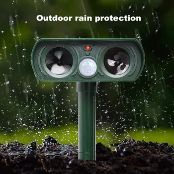 

Garden Solar Ultrasonic Animal Repeller Outdoor Cat Dog Motion Sensor Repeller With LED Safe Expulsion House Animal Dispeller