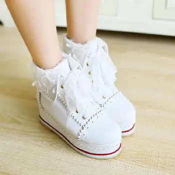 Sweet Lolita Anime College Bowknot Shoes 4