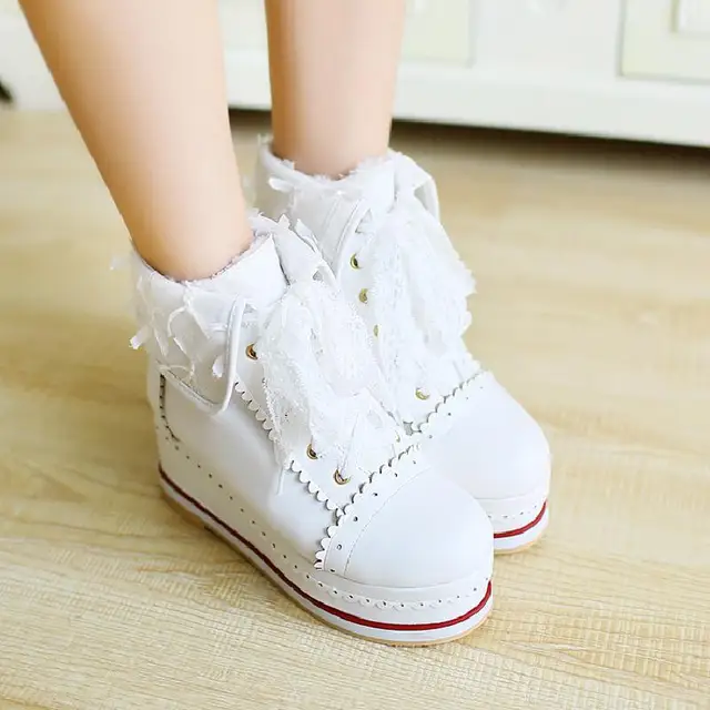 Sweet Lolita Anime College Bowknot Shoes 4