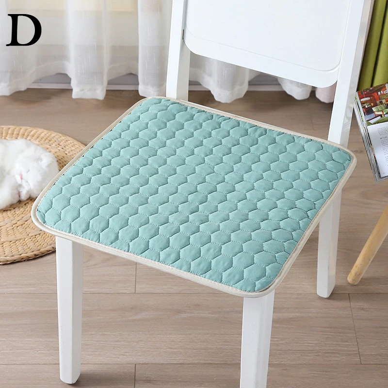 Modern Simple Style Polyester Chair Cushions Home Office Student Square Flower Printed Seat Pads Computer Chair Protective Mats 