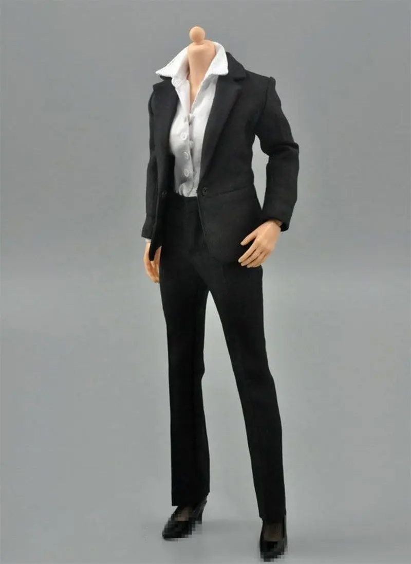 1/6 Scale Simulation Black Female Suit Trouse Models Clothes Set Office Style Soldier Accessories for 12 In Action Figures | Игрушки и