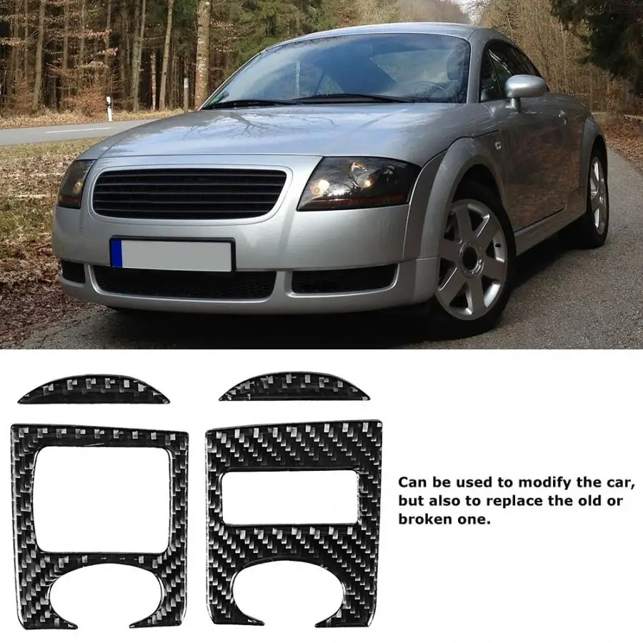 1 пара углеродного волокна окна лифт панель Наклейка украшения, пригодный для Audi TT 8n 8J MK123 TTRS 2008 2009 2010 2011 2012 2013