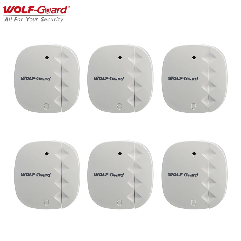 6Pcs Wireless Door Window Magnet Sensor Detector Sensitive Anti-Theft Accessories for Home Security Alarm Burglar System 433MHz