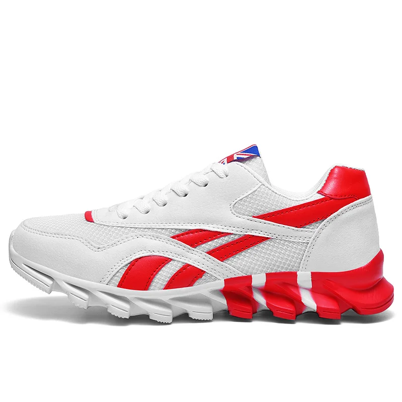 white red 6300 Классические кроссовки Для мужчин Модная мужская повседневная обувь для ношения на улице, трендовые лезвие подошве прогулочная обувь zapatillas hombre размера плюс 46 - Цвет: white red 6300