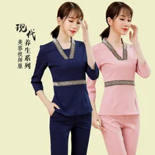 Медицинская униформа для женщин униформа медсестры скрабы униформа для сотрудниц спа-салонов horeca Одежда для официанта одежда для спа-салон ПЭТ форма