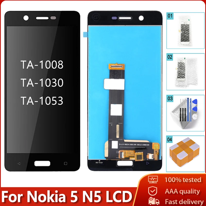 100% протестированный ЖК-экран для Nokia 5 N5 TA-1008 TA-1030 TA-1053 ЖК-дисплей сенсорный экран