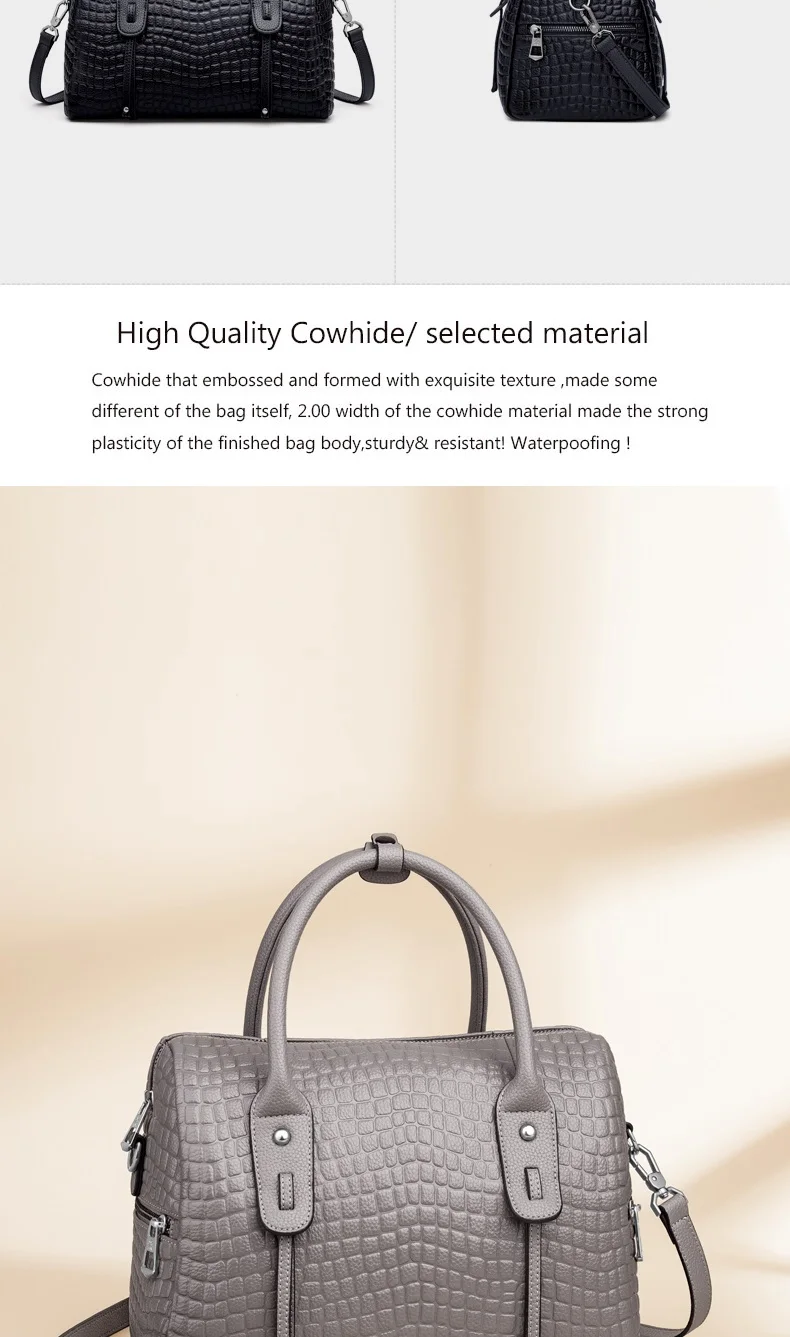 ZOOLER Genuine Leather Women Shoulder Bags Soft leather Handbags Luxury Khaki Tote Bags Lady Hand Bags HOT bolsa feminina HS231