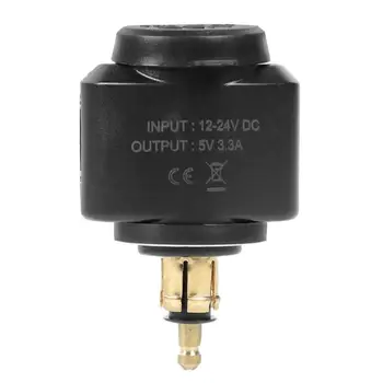 

USB Motorcycle 3.1A Dual Charger Adapter for BMW Hella/DIN Powerlet Plug Adapter Fast Charging For Mobile Phones GPS Tablet