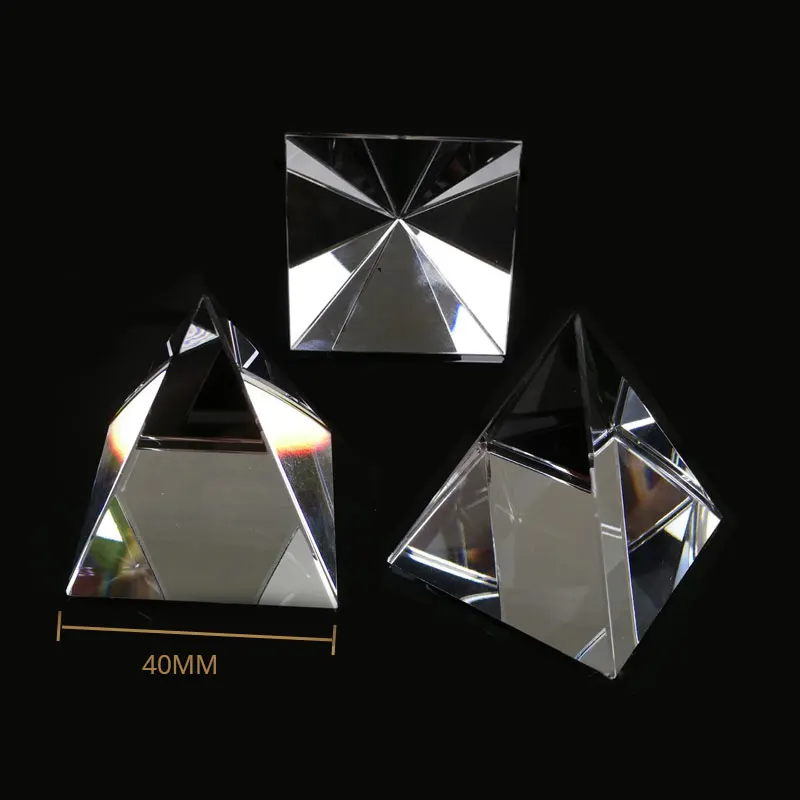 50mm Optical Glass Four Side Pyramid Prism Science Optics Experiment Instrument 