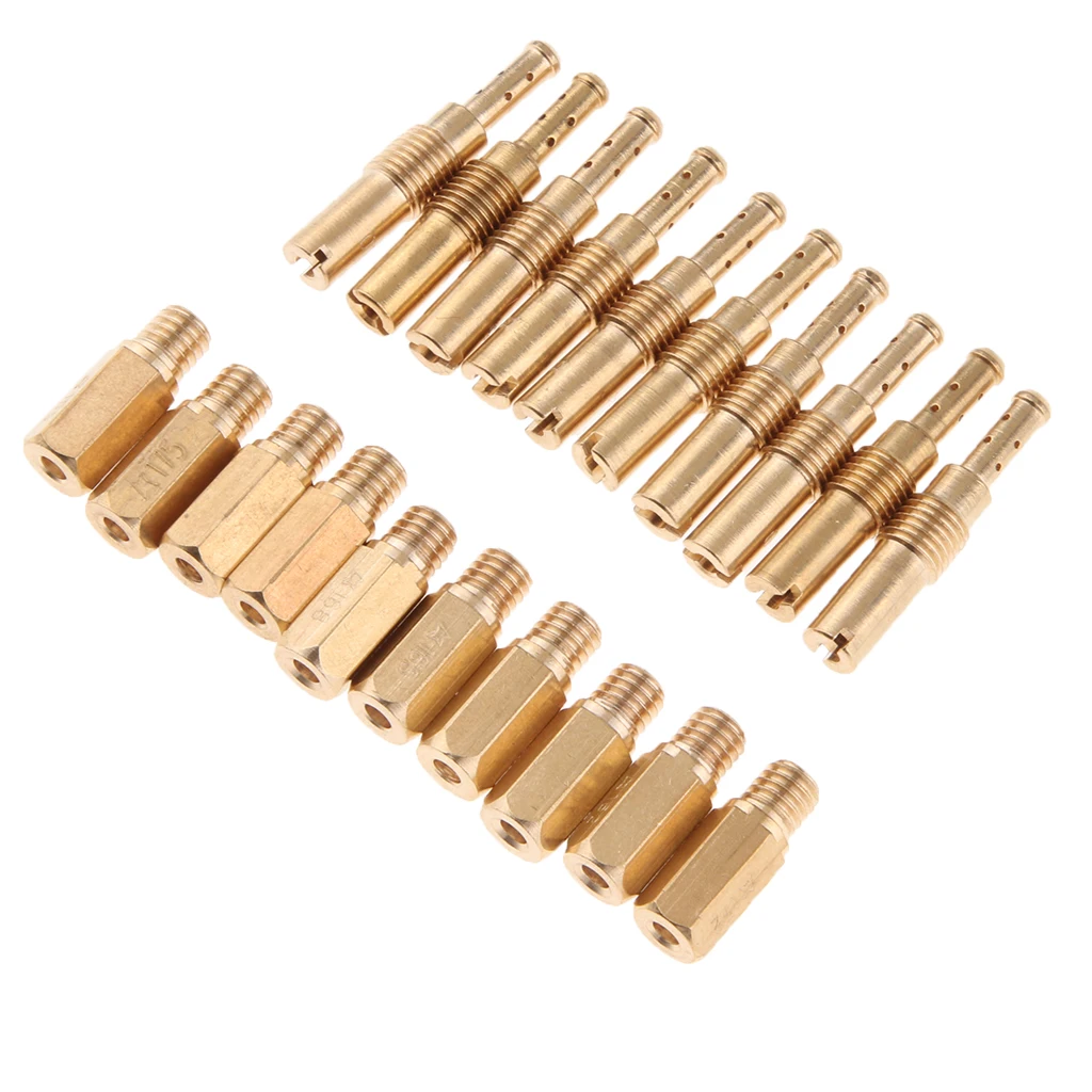 20pcs Carburetor Main/Slow Pilot jet for PWK PE Keihin OKO CVK Carb, Copper