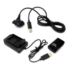 Двойной перезаряжаемый аккумулятор с USB зарядным кабелем для xbox 360 беспроводной контроллер bateria для xbox 360 черный